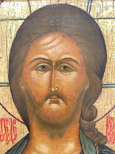 Икона "Спас Оплечный". Палех, XIX век