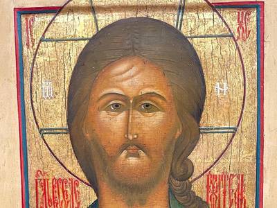 Икона "Спас Оплечный". Палех, XIX век