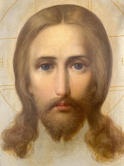 Икона "Спас нерукотворный". Центральная Россия, конец XIX века