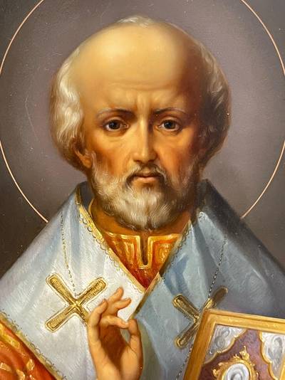 Икона "Св. Николай Чудотворец". Санкт-Петербург, XIX век, рама