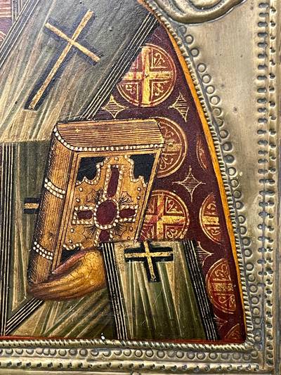 Икона "Св. Николай Чудотворец". Владимирские иконописные села, XIX век