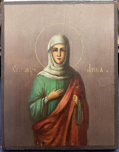 Икона "Св. Мученица Анна". Центральная Россия, XIX век