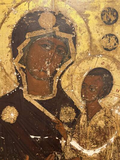 Икона «Богоматерь Тихвинская». Россия, Кострома, первое десятилетие XVIII века