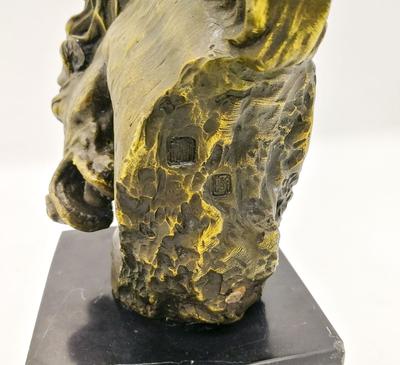 Скульптурная композиция с головой лошади. Вторая половина XX века, бронза, подпись