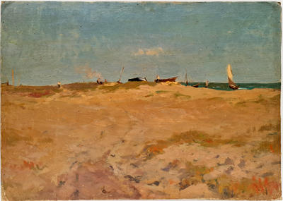 Картина «Море, песок, небо». Кокорин А.В., 1950-е годы