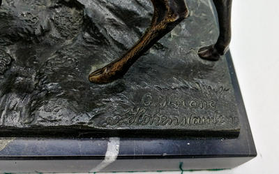 Скульптура "Поединок оленей". Автор Constantin Höland, Бронза, Германия, конец XIX - начало XX