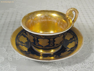 Чашка с блюдцем. Частные заводы. Начало XIX века.