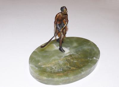 Визитница "Хоккей на траве". "Венская бронза". Начало ХХ века.