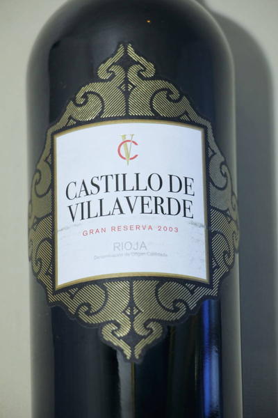 Вино 2003 &quot;CASTILLO DE VILLAVERDE&quot; Gran rezerva. &quot;Гран Резерва&quot; означает, что вино выдерживалось не менее трёх лет в дубовых бочка (относится к испанским винам)