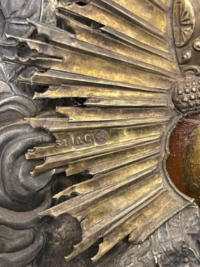 Икона "Св. Николай Чудотворец". Санкт-Петербург, в серебряном окладе. Конец XVIII века