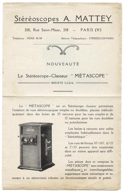 Стереоскоп &quot;Metascope&quot; с автоматической сменой слайдов. Франция. Конец XIX - начало XX века