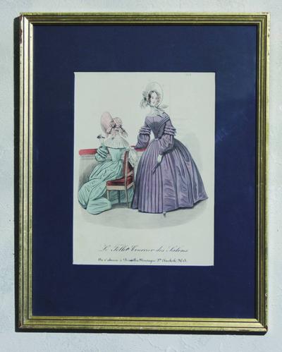 Гравюра "Брюссельские моды". Бельгия. 1834 год.