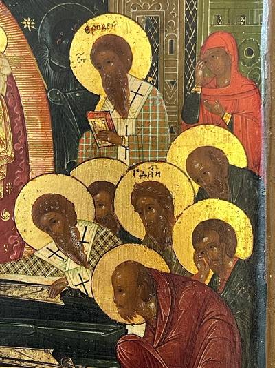 Икона Успения Пр. Богородицы. Мстера, XIX век. Есть печать иконописца