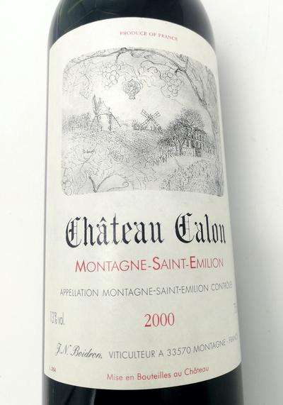 Вино 2000 &quot;Chateau Calon&quot;. Год урожая 2000 считается очень хорошим (Extraordinary) для Saint-&amp;#201;milion (96T - таблица миллезимов Роберта Паркера)