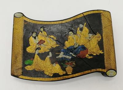 Коллекционный брусок китайской туши «Восемь бессмертных собирающих Ци». Китай. Начало XX века.