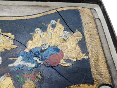 Коллекционный брусок китайской туши «Восемь бессмертных собирающих Ци». Китай. Начало XX века.