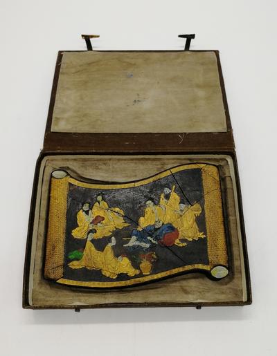 Коллекционный брусок китайской туши «Восемь бессмертных собирающих Ци». Китай. Начало XX века.