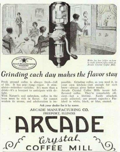 Кофемолка настенная &quot;Arcade Crystal&quot;. США, XIX век