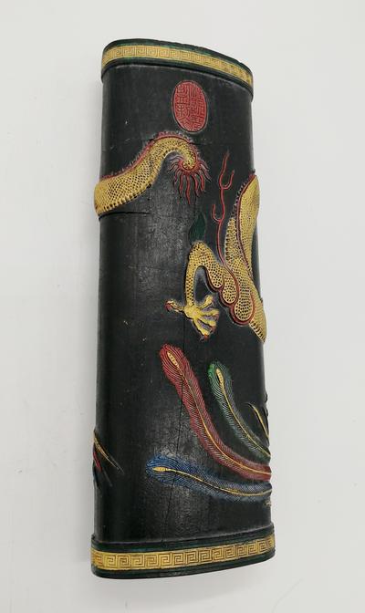 Коллекционный брусок китайской туши "Танцующий феникс, парящий дракон". Китай, провинция Цзянсу. Конец XIX - начало XX века.