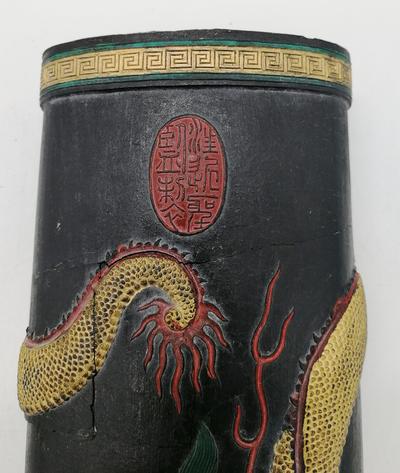 Коллекционный брусок китайской туши "Танцующий феникс, парящий дракон". Китай, провинция Цзянсу. Конец XIX - начало XX века.