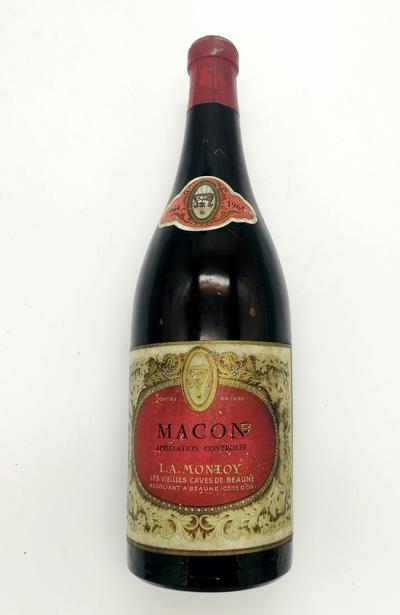 Вино 1964 "Macon". Производитель - L.A. MONTOY Les vieilles caves de Beaune / Cтарые погреба Бона