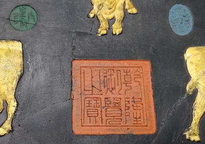 Коллекционный брусок китайской туши "Пять быков". Китай. Конец XVIII - начало XIX века.